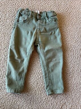 Zara Kids Olive Green Slim Jeans